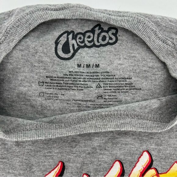 Men's Flamin Hot Cheetos Chester Cheetah Orange Grey Tee Medium - Picture 3 of 6